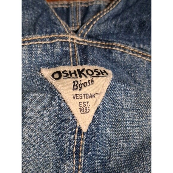 Oshkosh BGosh 3 T Vestbak Denim Overall Jumper Skirt Dress Girls Patchwork - Picture 6 of 13